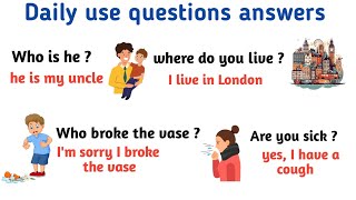 Daily use questions answers  English speaking pratice  English learning [upl. by Laehctim]