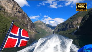 GEIRANGER  ÅLESUND CRUISE 4K BEST CRUISE IN NORWAY [upl. by Melantha]