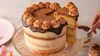 Tiramisu Cake Recipe  Tiramisu Torta [upl. by Nirda164]