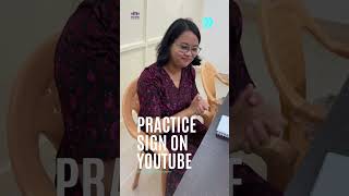 Practice Sign on YouTube indiasignlanguage [upl. by Ahtiuqal]