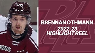 Brennan Othmann Peterborough Petes 202223 OHL Highlights [upl. by Ahsilram406]