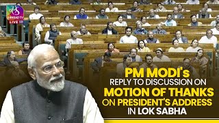 PM Modi in Lok Sabha LIVE  Motion of Thanks on Presidents address  Budget Session 2024 [upl. by Oicaroh]