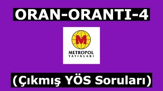 YÖS MAT1 ORANORANTI4Çıkmış YÖS Soruları [upl. by Ueihttam191]