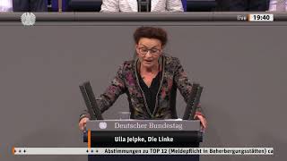 Ulla Jelpke DIE LINKE Meldescheine abschaffen [upl. by Slavin960]