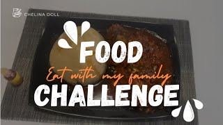 NEW FUN GAME TO PLAY WITH FAMILY one minute food challenge [upl. by Janith]