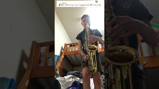 Playing peppa pig theme song alto saxophone [upl. by Ettezel]