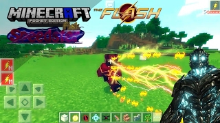 THE FLASH MOD  COMO VIRAR O FLASH  MINECRAFT PE 11 OFICIAL SPEEDSTER FISK  INCRÍVEL [upl. by Ledairam]