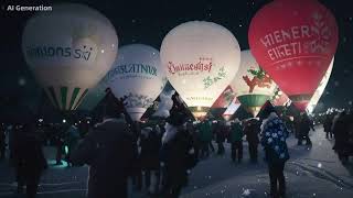 Night of The Balloons 2024  Balloon Glow Filzmoos 13012024 [upl. by Miarzim875]