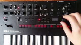 playing quotConfusion  New Orderquot on Korg Monologue patch quottutorialquot [upl. by Almeta]