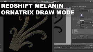 How to draw Ornatrix Hair and add Redshift Melanin parameter in Maya [upl. by Addison]