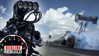 What goes into rebuilding an 11000hp Top Fuel dragster engine  Redline Rebuilds Explained [upl. by Yerxa]