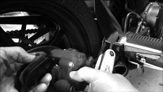 How To Replace Rear Brake Pads On Yamaha FZ6R 2009 [upl. by Beatrix]