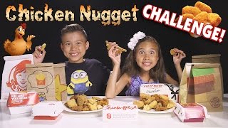 CHICKEN NUGGET CHALLENGE Fast Food Naming Game [upl. by Anib]