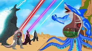 Godzilla vs Evolution of SHARK  Octopus Monsters Ranked From Weakest To Strongest Rescue GODZILLA [upl. by Swithbart]