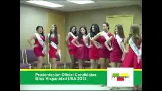 CAMBIO Presentacion oficial Candidatas Miss Hispanidad USA 2013 [upl. by Esinereb533]