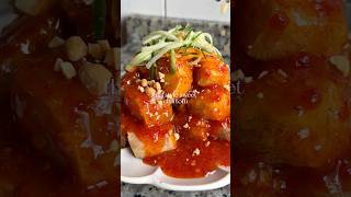 THAI STYLE SWEET CHILI TOFU🌶️ thaifood tofu tofurecipe veganfood veganreceipes highprotein [upl. by Liahus37]