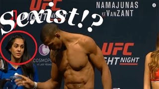 UFC WeighIn Woman Caught Staring  Sexist [upl. by Dario435]