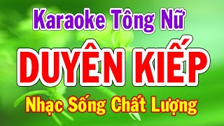 Karaoke Duyên Kiếp Tông Nữ Nhạc Sống Thành Lý Organ [upl. by Rtoip]