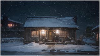 Snowstorm at an Old Wooden House┇Snowstorm Sounds for Sleeping┇Howling Wind amp Blowing Snow [upl. by Nasar]