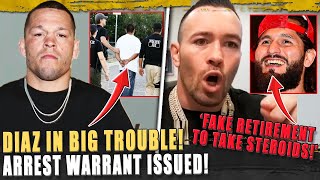 Colby Covington ACCUSES Jorge Masvidal of faking retirement to take PEDs Diaz FACING ARREST warrant [upl. by Lothaire]