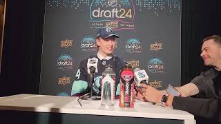 Julius Miettinen Seattle Kraken full postdraft media availability [upl. by Ahtiuqal]