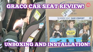 GRACO SLIM FIT 3 IN 1 CAR SEAT UNBOXING REVIEW AND INSTALLATION [upl. by Mosora263]