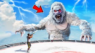 GIANT SNOW YETI Attacked LOGGY  GTA 5 [upl. by Nosreffej]