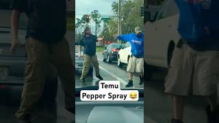 Road Rage With Temu Pepper Spray 😩😂 [upl. by Ahseuqram]