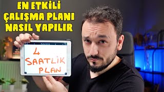 4 Saatlik Çalışma Planı Yapıyoruz En Etkili Plan Nasıl Yapılır LGS [upl. by Koh141]