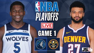 Minnesota Timberwolves vs Denver Nuggets Game 1  NBA Live Scoreboard [upl. by Alcine]