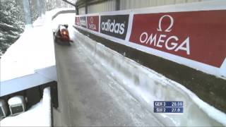 Winterberg WC 4Man Bobsleigh Heat 1 December 9 2012 [upl. by Nicolea698]