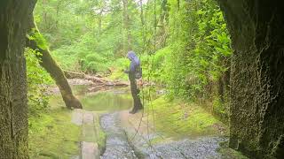 Walking through Stanworth Woods tunnels Near Blackburn Lancashire [upl. by Ewens]