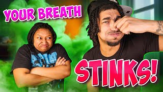 Your Breath Stinks Prank On Sister She Fought Me😰  Austin Hines prank siblings [upl. by Levana]