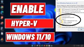 How to Enable Hyper V in Windows 11Windows 10 [upl. by Monda]