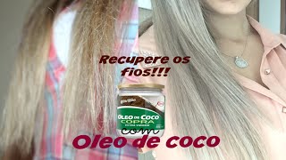 RECUPERE SEUS CABELOS Nutrição com Oleo de Coco ♥ Por Vivy Rodrigues [upl. by Hseyaj]