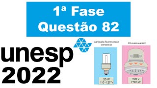 Unesp 2022 Após comprar um chuveiro elétrico e uma lâmpada fluorescente compacta para sua casa [upl. by Nosauq]