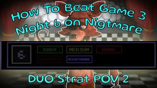 How to beat Game 3 Night 6 on Nightmare in Five Nights TD Duo Strat POV 2 feat SniperHDGaming [upl. by Shing]