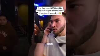 Adin Ross Solves Filming Issue in 10 Secs with One Call to Manager [upl. by Aletta369]