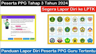 Panduan Lapor Diri Peserta PPG Tahap 3 Agar Segera Bisa Akses Menu Sertifikasi Pendidik di PMM [upl. by Airdnoed]