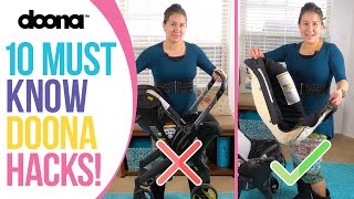 Doona Car Seat  Stroller  10 Must Know Hacks [upl. by Aneekat289]