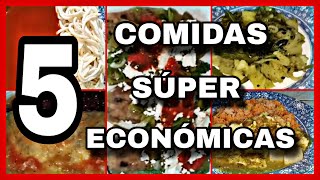 Comidas Súper Económicas 5 Comidas sencillas parati fypシ゚ viral recetas comida [upl. by Eilama]