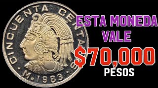 💰💸MUY VALIOSA 👉MONEDA DE 50 CENTAVOS DE 1983💸 quotPROOF 70quot [upl. by Egiedan804]