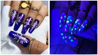 Winter Nail Art Designs 2024  The best beginner Christmas nail art tutorial [upl. by Adnohsel]