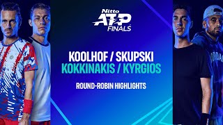 KoolhofSkupski vs KokkinakisKyrgios  Nitto ATP Finals Highlights [upl. by Honniball]