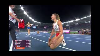 Extremely Close Womens 400m Final 2024 European Championships Rome [upl. by Pitarys293]