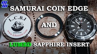 Seiko Samurai LCBI Coin Edge Bezel and Sapphire Insert Install [upl. by Ardet]