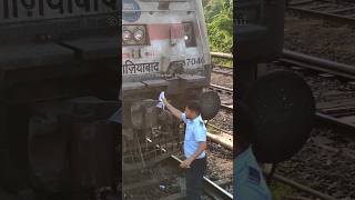 ALP Loco Checkup before and beautiful departure of Kerala Sampark Kranti exp with ALP smile 😌 alp [upl. by Llenrup]