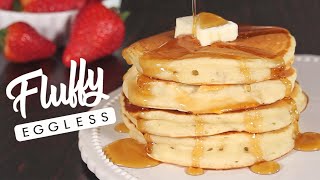 Eggless Fluffy Pancakes  Easy One Bowl  How Tasty Channel [upl. by Aeki975]