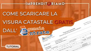 Come scaricare la visura catastale gratis dallAgenzia delle Entrate [upl. by Pincas]