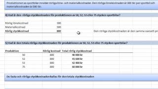 Rörliga amp fasta kostnader resultatanalys  Del 1 [upl. by Adrial]